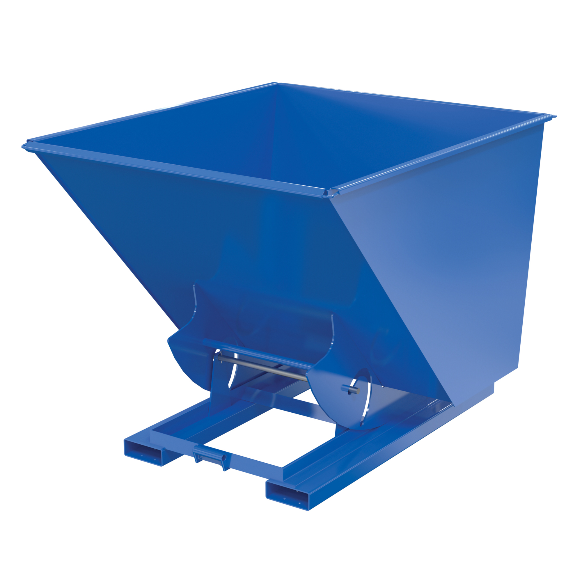 Vestil No Bump and Dump Hopper - 2 Cubic Yards, 4000-Lb. Capacity, Blue, Model# D-200-MD-NB